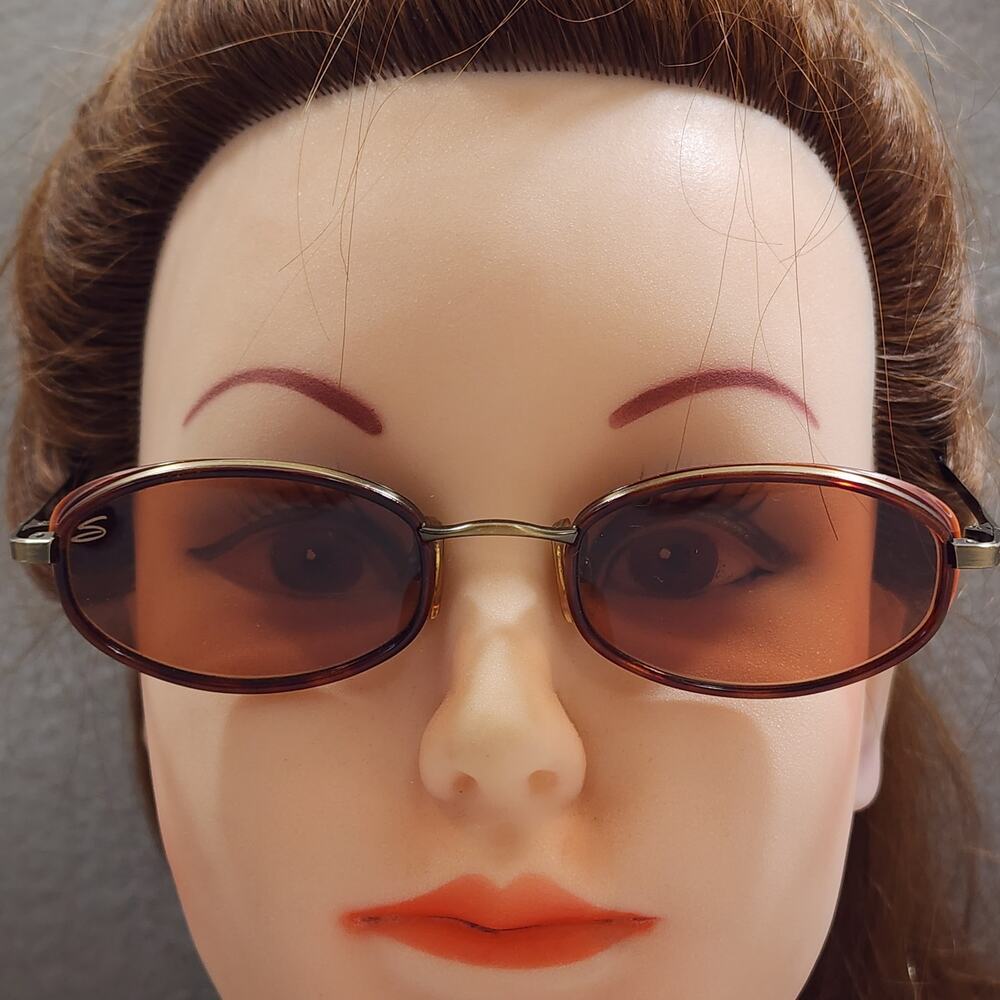 Serengeti Windsor 6476 Aviator Sunglasses Rose Tone Crystal Lens Sleek Oval